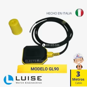 Automático de nivel, flotador eléctrico LUISE GL90 cable 3mt de Neoprene