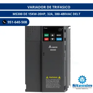 VARIADOR DE TRIFASICO / MS300 DE 15KW-20HP, 32A, 380-480VAC DELT