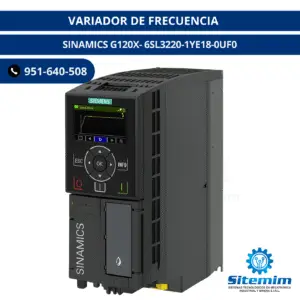 VARIADOR DE FRECUENCIA / SINAMICS G120X- 6SL3220-1YE18-0UF0