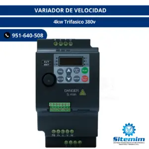 VARIADOR DE VELOCIDAD / 4kw Trifasico 380v