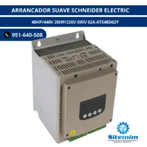 ARRANCADOR SUAVE SCHNEIDER ELECTRIC / 40HP/440V 20HP/220V 690V 62A ATS48D62Y