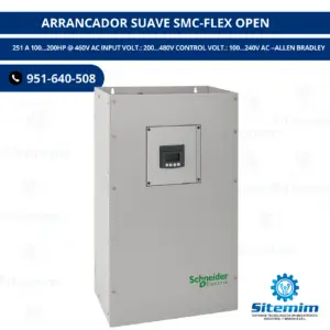 ARRANCADOR SUAVE SMC-FLEX OPEN / 251 A 100...200HP @ 460V AC INPUT VOLT.: 200...480V CONTROL VOLT.: 100...240V AC --ALLEN BRADLEY