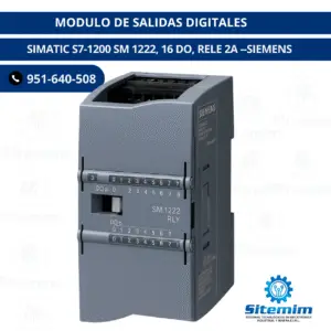 MODULO DE SALIDAS DIGITALES SIMATIC S7-1200 SM 1222, 16 DO, RELE 2A SIEMENS