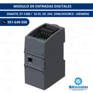 MODULO DE ENTRADAS DIGITALES SIMATIC S7-1200 /  16 DI, DC 24V, SINK/SOURCE SIEMENS