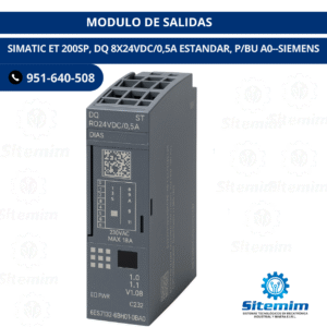 MODULO DE SALIDAS SIMATIC ET 200SP, DQ 8X24VDC/0,5A ESTANDAR, P/BU A0--SIEMENS