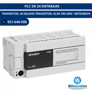 PLC DE 24 ENTRADAS TRANSISTOR, 24 SALIDAS TRANSISTOR, ALIM.100-240V --MITSUBISHI